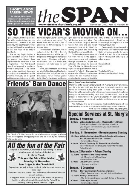 Rochester Worships Christmas 2022 City Newspaper So The Vicar's Moving On... - The Parish Church Of St Mary ...