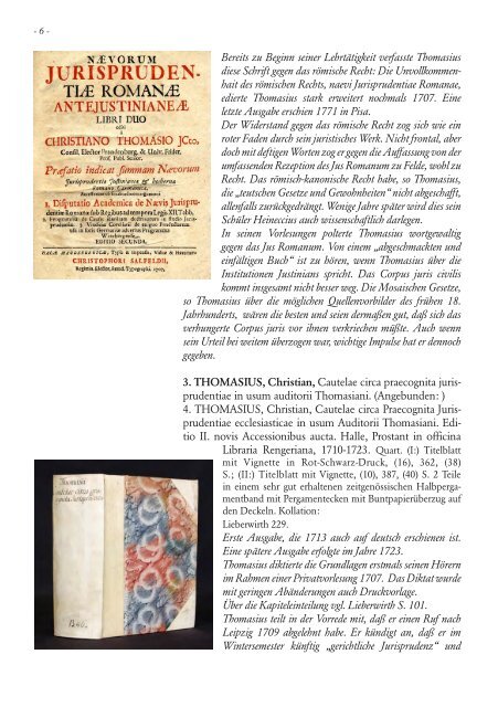 christian thomasius - VICO Wissenschaftliches Antiquariat und ...
