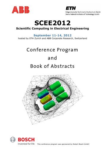 Book of Abstracts - SCEE 2012 - ETH Zürich