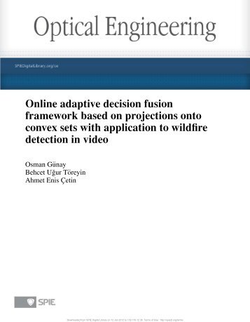 Online adaptive decision fusion framework ... - Bilkent University