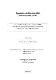 Proposal for a Revision of the BREF “Industrial Cooling Systems”