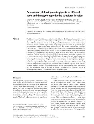 Development of Spodoptera frugiperda on different hosts ... - UFRPE