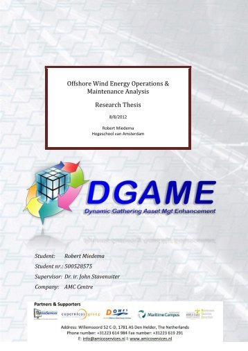 Offshore Wind Energy Operations & Maintenance Analysis