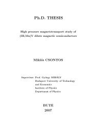 Ph.D. THESIS - Department of Physics