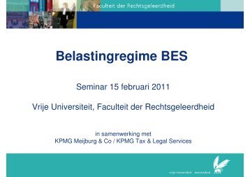 Belastingregime BES - KPMG Meijburg & Co