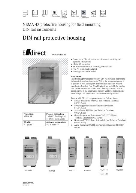 Din Rail Protective Housing Endress Hauser