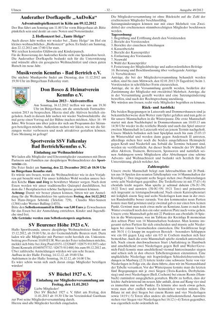 Ausgabe 49/2012 - Verbandsgemeinde Ulmen