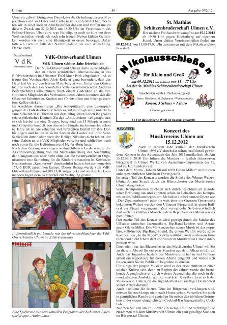 Ausgabe 49/2012 - Verbandsgemeinde Ulmen