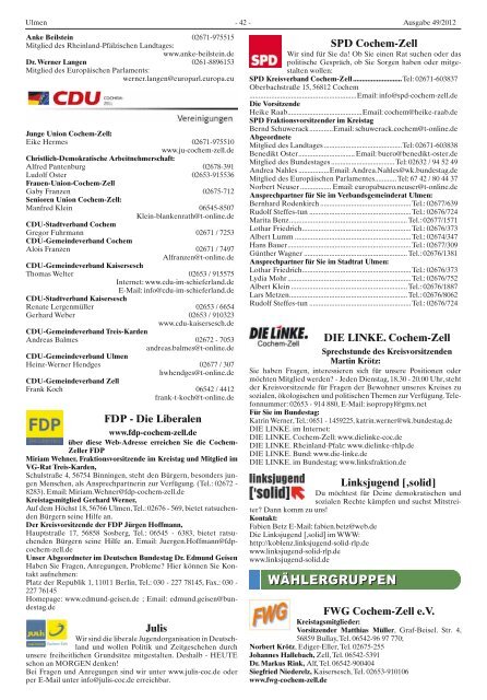 Ausgabe 49/2012 - Verbandsgemeinde Ulmen