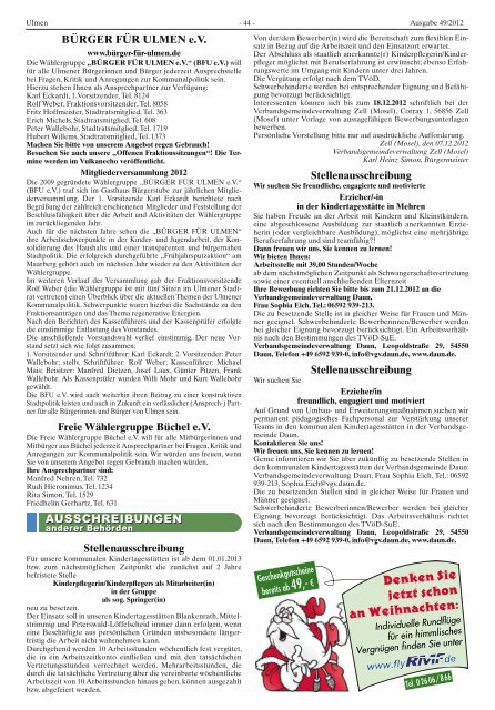 Ausgabe 49/2012 - Verbandsgemeinde Ulmen