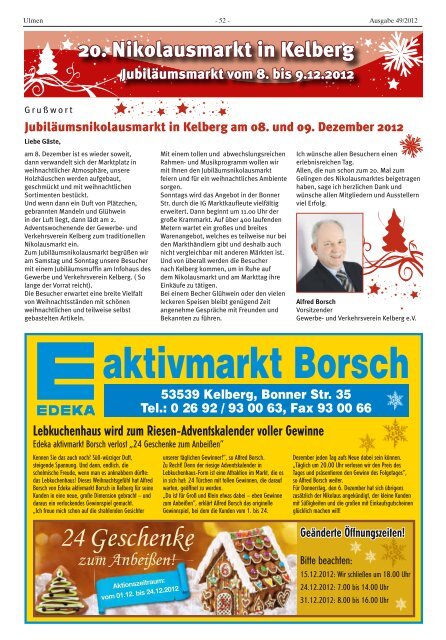 Ausgabe 49/2012 - Verbandsgemeinde Ulmen