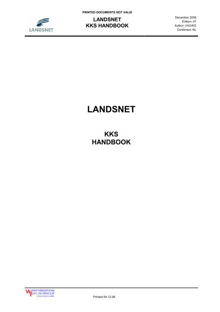 PRINTED DOCUMENTS NOT VALID - Landsnet