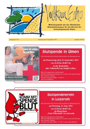 Ausgabe 36/2012 - Verbandsgemeinde Ulmen