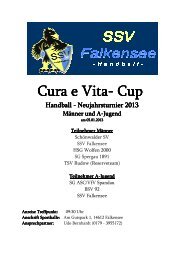 Cura e Vita Cura e Vita- Cup - Spiel- und Sportverein Falkensee e.V.