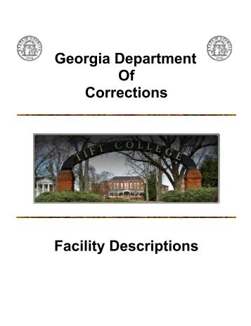 Facilities Descriptions - Georgia Department of Corrections