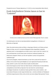 Erotik-Schriftstellerin Christine Janson zu Gast im 