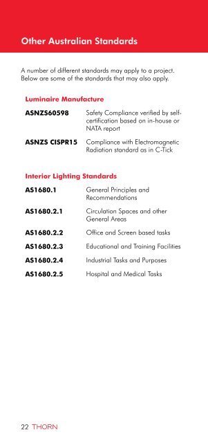 Building Code of Australia - THORN Lighting