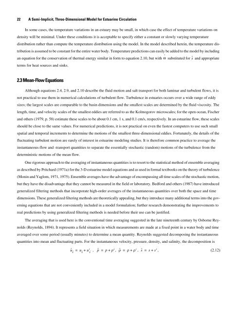 A Semi-Implicit, Three-Dimensional Model for Estuarine ... - USGS