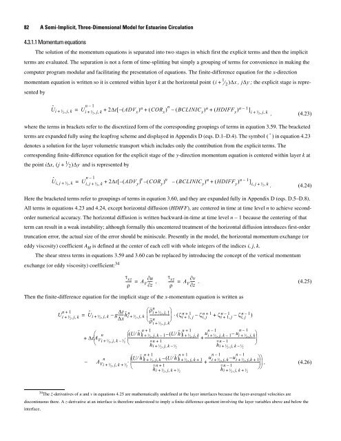 A Semi-Implicit, Three-Dimensional Model for Estuarine ... - USGS