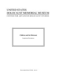 Occasional Paper: Children and the Holocaust. 2004 - United States ...