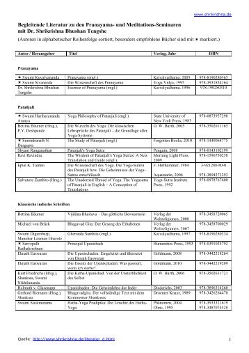 Literaturliste als druckbare PDF-Datei herunterladen - Shrikrishna