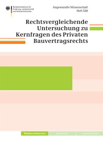 Rechtsvergleichende Untersuchung zu Kernfragen des ... - BMELV