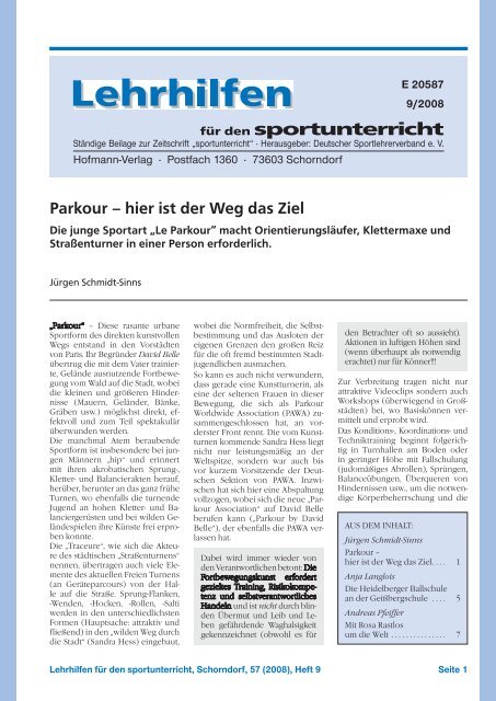 für den sportunterricht - Hofmann Verlag