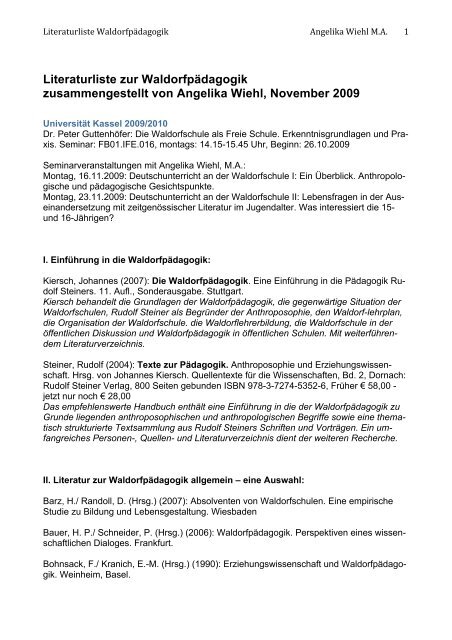 PDF Download - Lehrerseminar für Waldorfpädagogik Kassel
