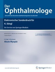 Elektronischer Sonderdruck für Akute Myopie K. Stingl