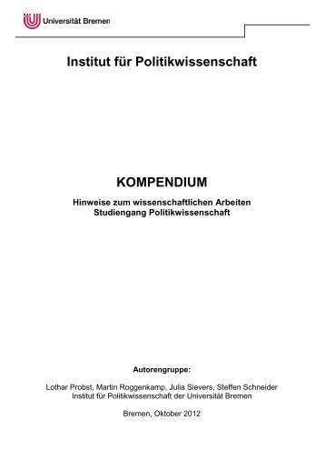 Kompendium - Institut für Politikwissenschaft - Universität Bremen