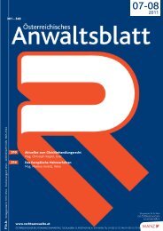 Anwaltsblatt 2011/0708 - Österreichischer Rechtsanwaltskammertag
