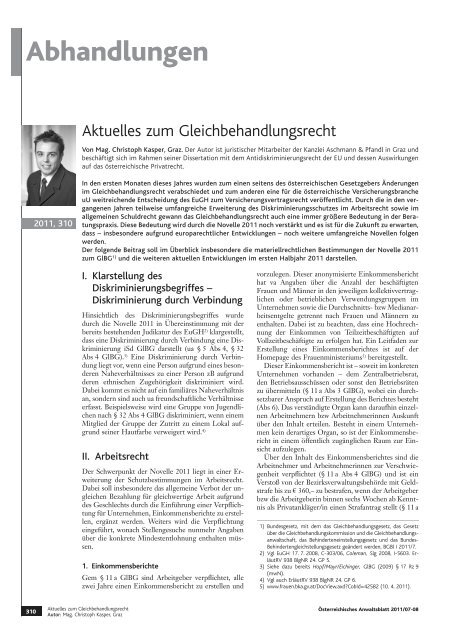 Anwaltsblatt 2011/0708 - Österreichischer Rechtsanwaltskammertag