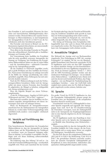 Anwaltsblatt 2011/0708 - Österreichischer Rechtsanwaltskammertag