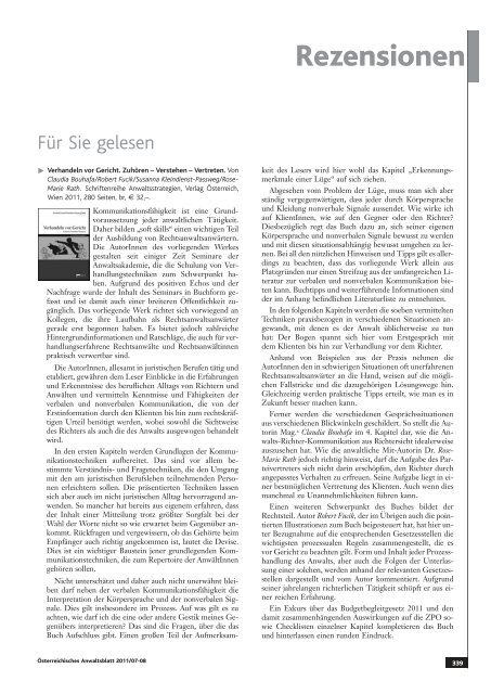 Anwaltsblatt 2011/0708 - Österreichischer Rechtsanwaltskammertag