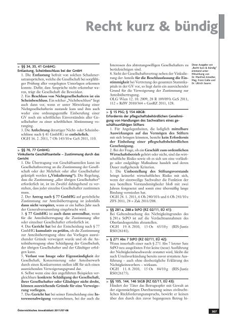 Anwaltsblatt 2011/0708 - Österreichischer Rechtsanwaltskammertag