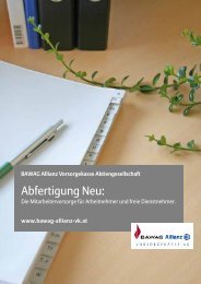 Abfertigung Neu: - BAWAG Allianz Vorsorgekasse AG