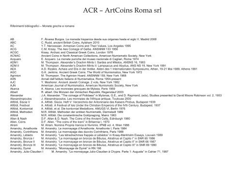 ACR – ArtCoins Roma srl