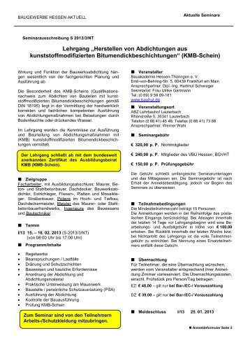 KMB-Schein - Lehrbauhof Lauterbach