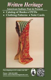 Catalog of Books DVDs Clothing Patterns Note ... - Written Heritage
