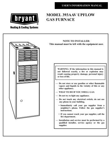 Model 393aav upflow gas furnace - gogeise - Geisel