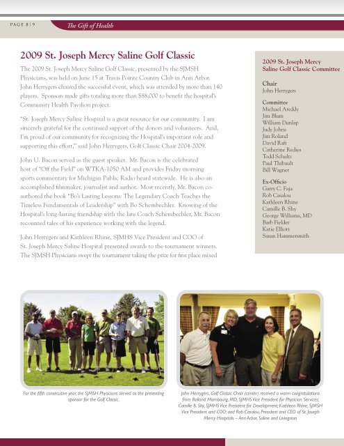Special Recognition Issue - Saint Joseph Mercy Health System