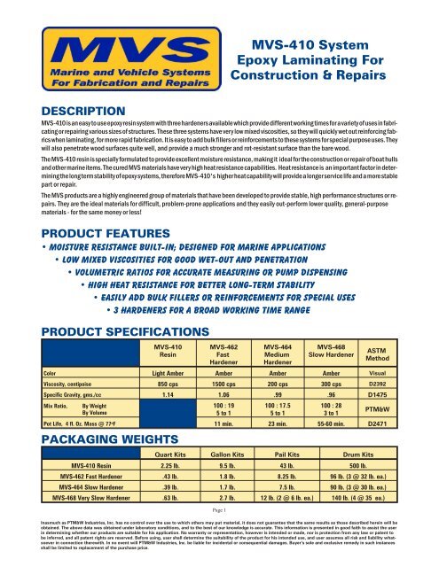 MVS-410 Epoxy Bulletin 10Feb05.pdf - Composites Canada