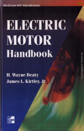 Electric Motor Handbook - Beaty & Kirtley - McGraw-Hill - Ventech!
