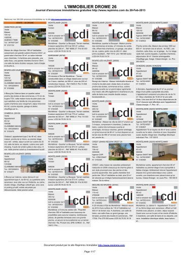 journal des annonces immobilieres Drome - Repimmo