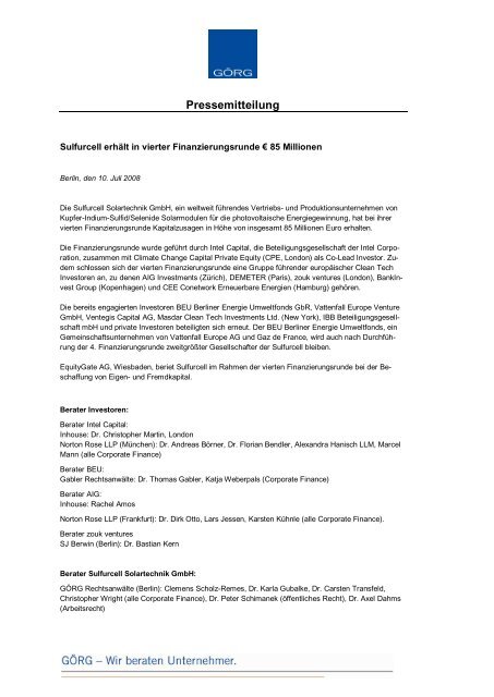 Pressemitteilung Zum Download Gorg Rechtsanwalte