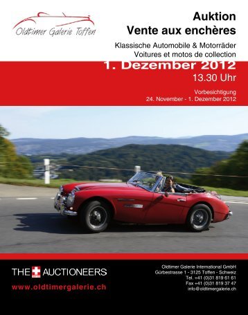 Auktion Vente aux enchères 1. Dezember 2012 - Oldtimer Galerie