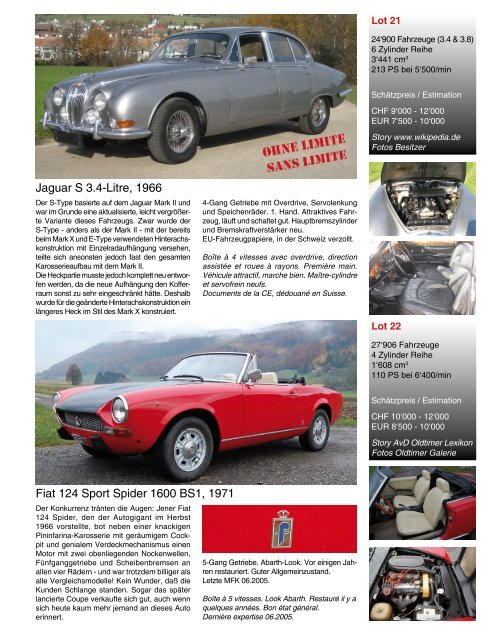 Auktion Vente aux enchères 1. Dezember 2012 - Oldtimer Galerie