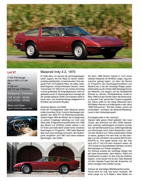 Auktion Vente aux enchères 1. Dezember 2012 - Oldtimer Galerie