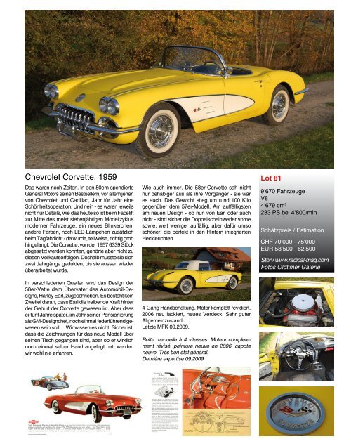 Auktion Vente aux enchères 1. Dezember 2012 - Oldtimer Galerie