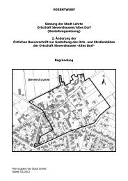 2. Änderung der Örtlichen  Bauvors - Stadt Lehrte